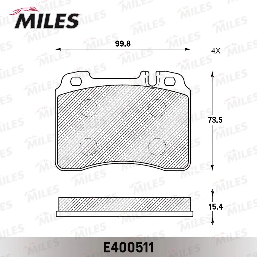 Тормозные колодки MILES E400511