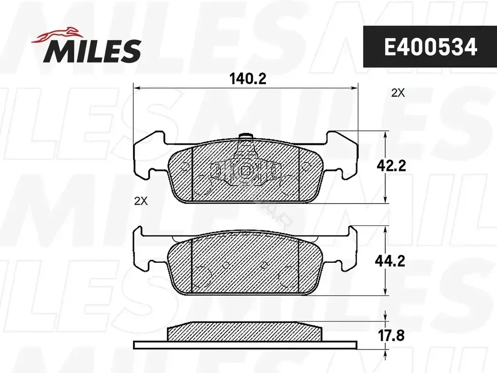 Тормозные колодки MILES E400534