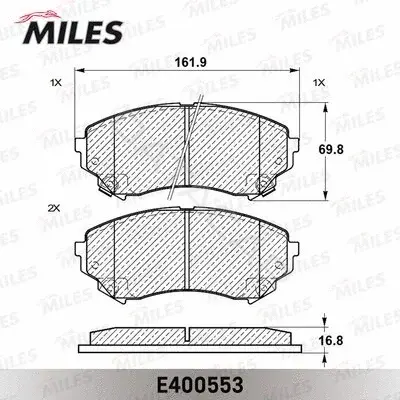Тормозные колодки MILES E400553