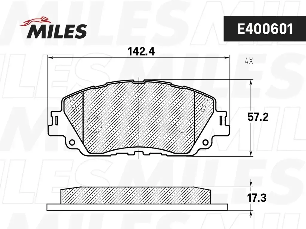 Тормозные колодки MILES E400601