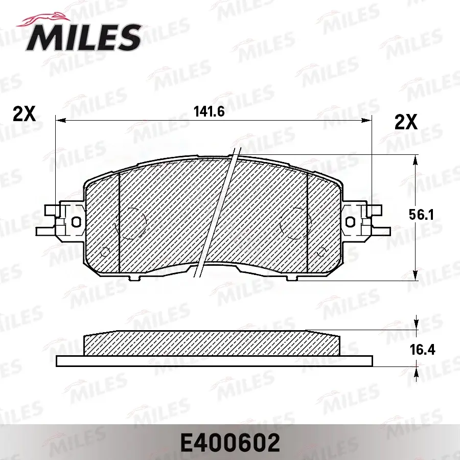 Тормозные колодки MILES E400602