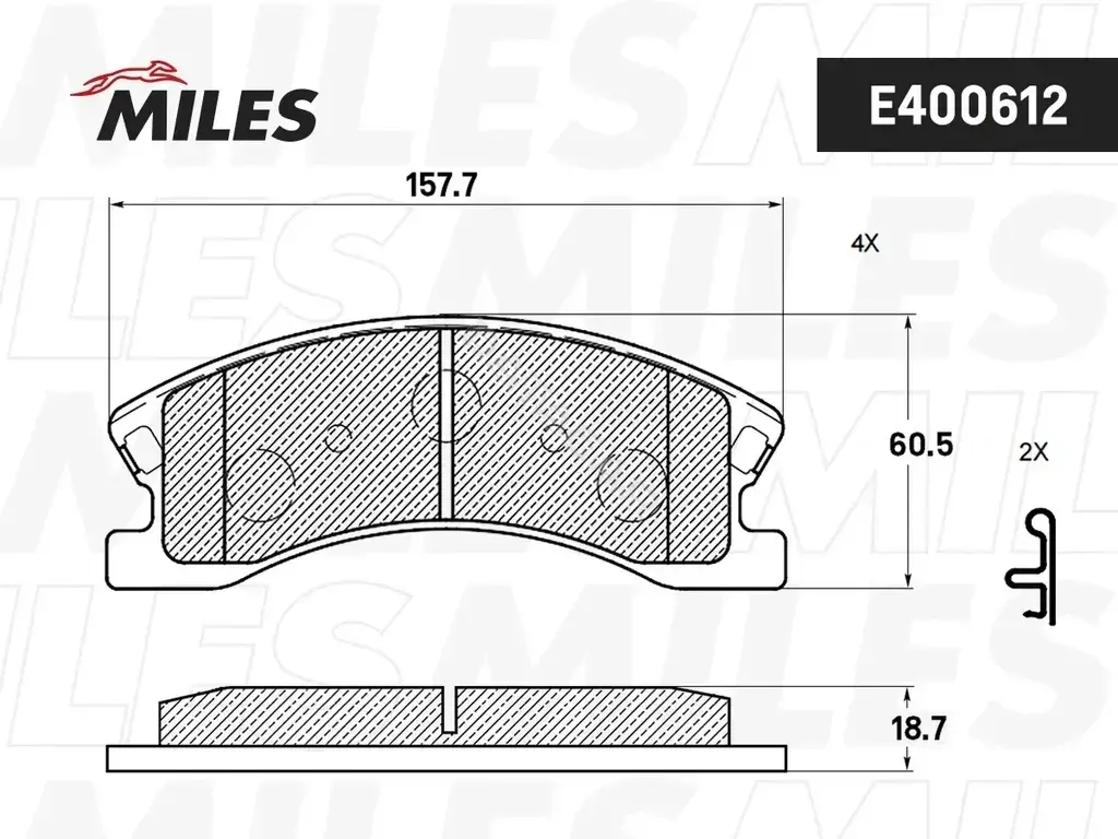 Тормозные колодки MILES E400612