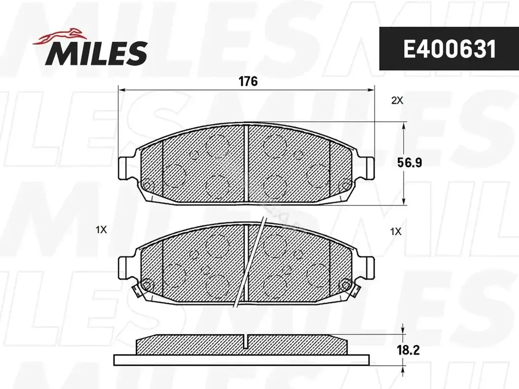 Тормозные колодки MILES E400631