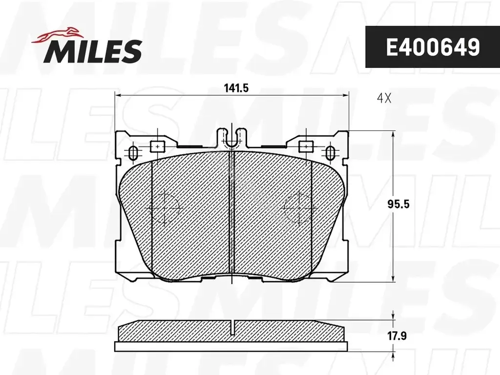 Тормозные колодки MILES E400649