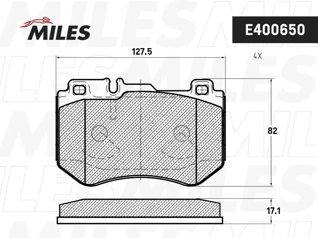 Тормозные колодки MILES E400650