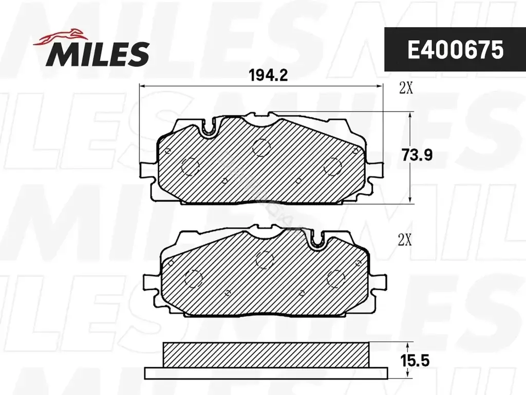 Тормозные колодки MILES E400675