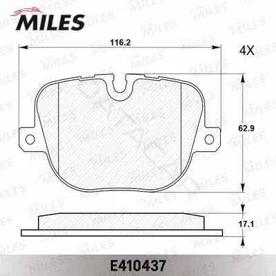 Тормозные колодки MILES E410437
