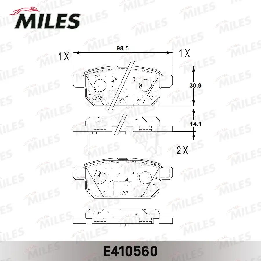 Тормозные колодки MILES E410560