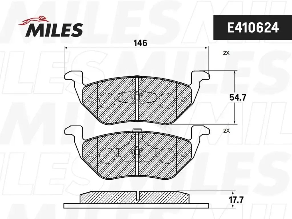 Тормозные колодки MILES E410624