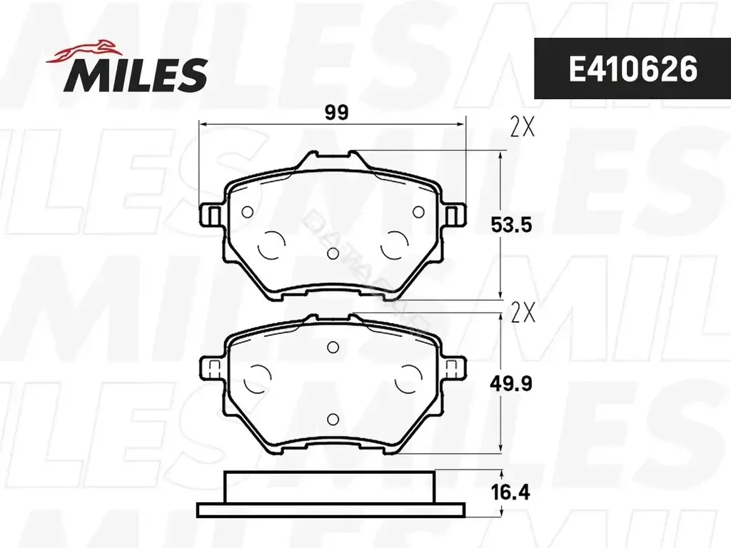 Тормозные колодки MILES E410633