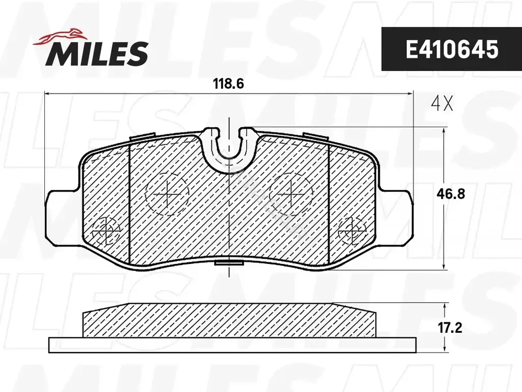 Тормозные колодки MILES E410645