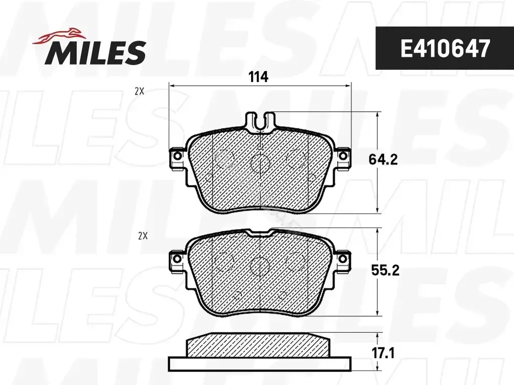 Тормозные колодки MILES E410647