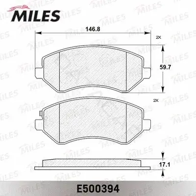 Тормозные колодки MILES E500394