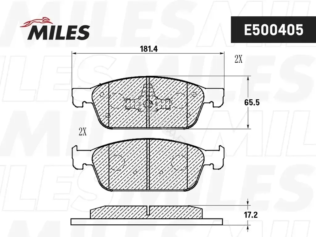 Тормозные колодки MILES E500405