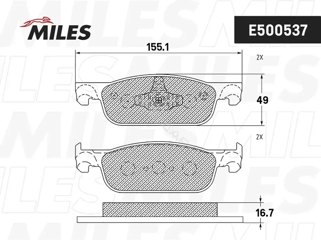 Тормозные колодки MILES E500537