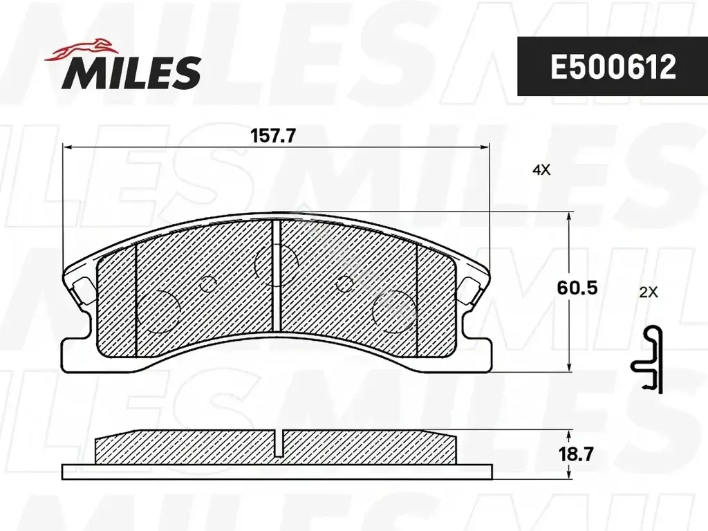 Тормозные колодки MILES E500612