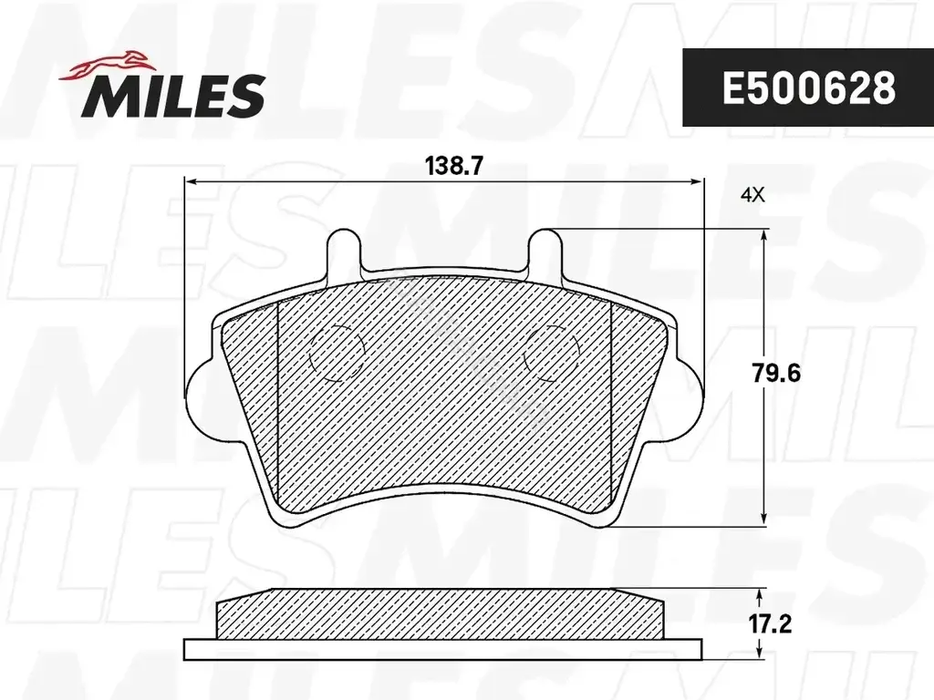 Тормозные колодки MILES E500628