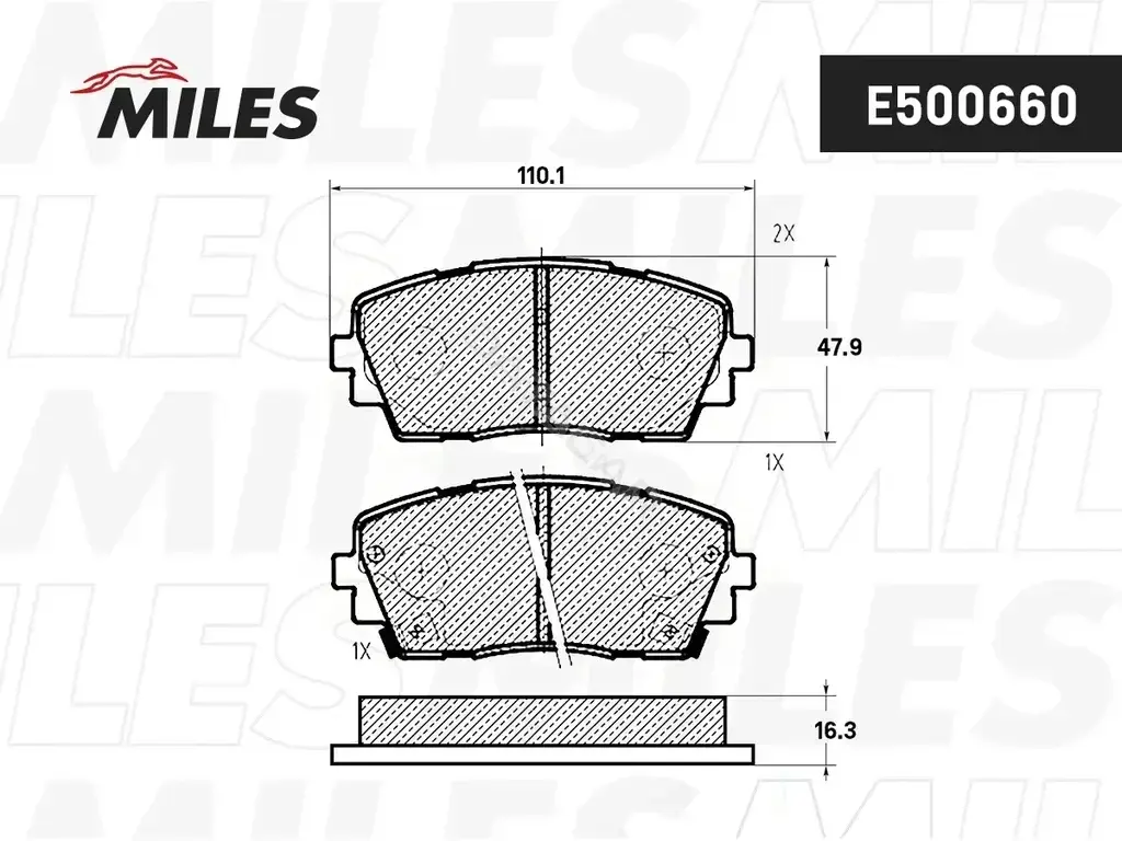 Тормозные колодки MILES E500660