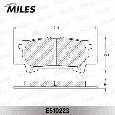 Тормозные колодки MILES E510223