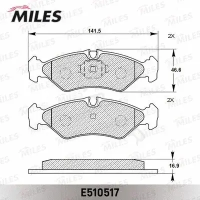 Тормозные колодки MILES E510517