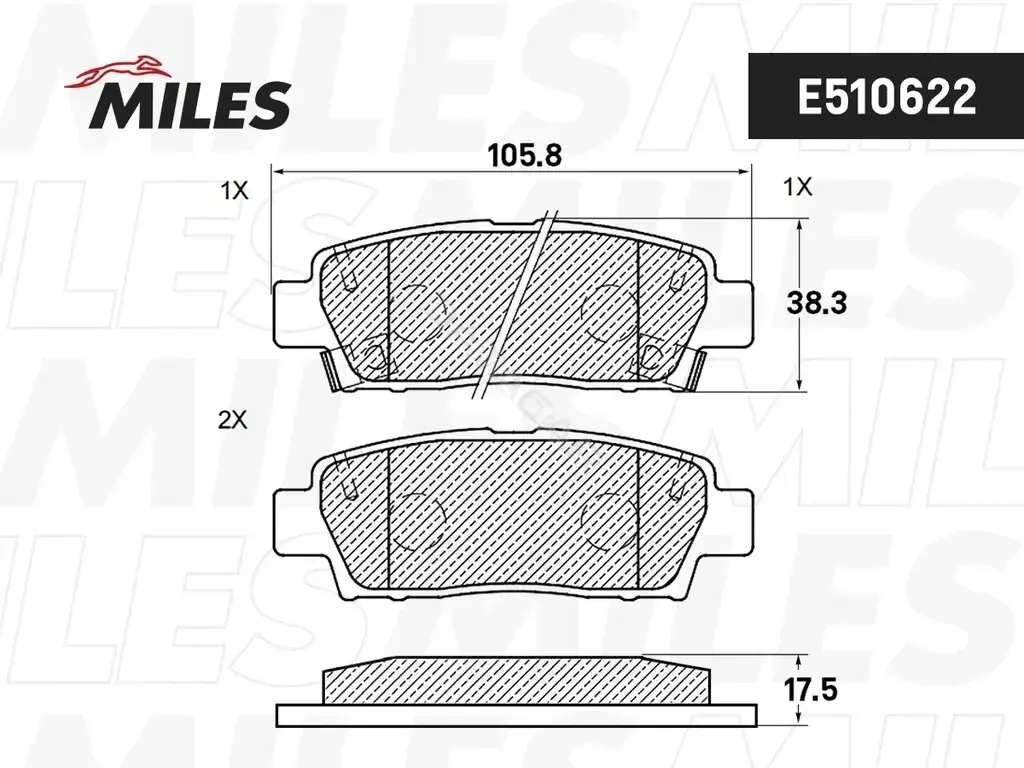 Тормозные колодки MILES E510622