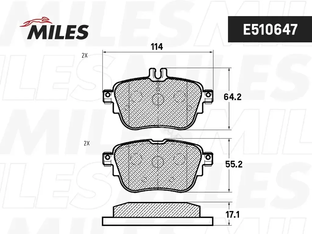 Тормозные колодки MILES E510647