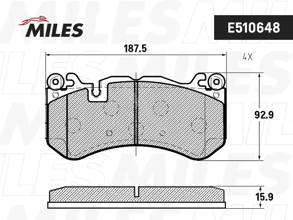 Тормозные колодки MILES E510648