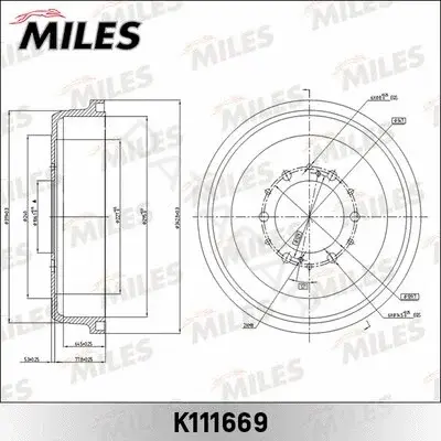 Тормозной барабан MILES K111669