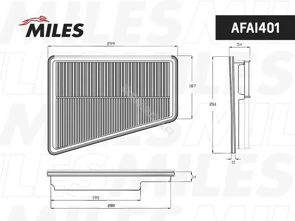 Воздушный фильтр MILES AFAI401