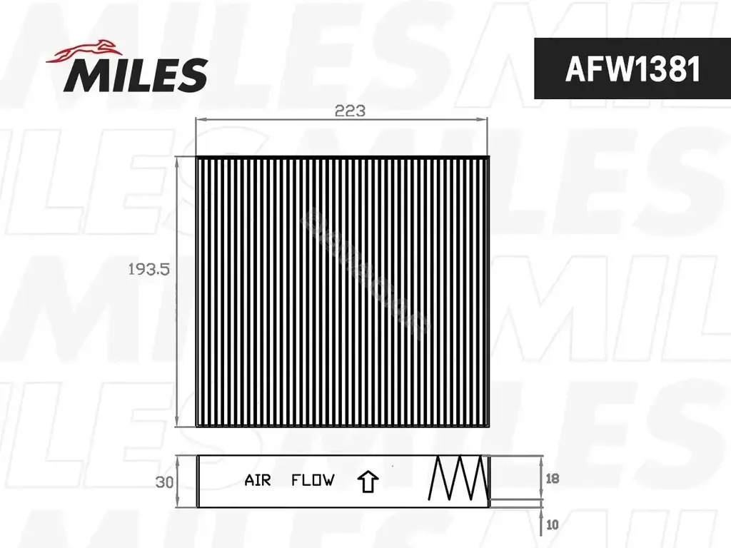 Фильтр салонный MILES AFW1381