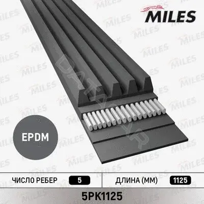 Ремень ручейковый MILES 5PK1125