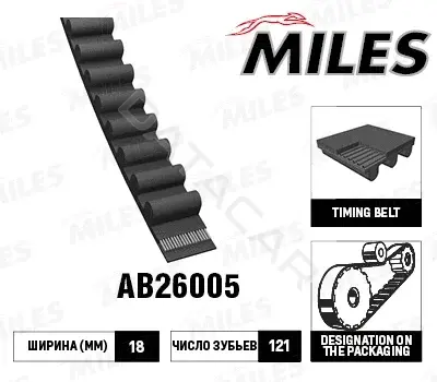 Ремень ГРМ MILES AB26005