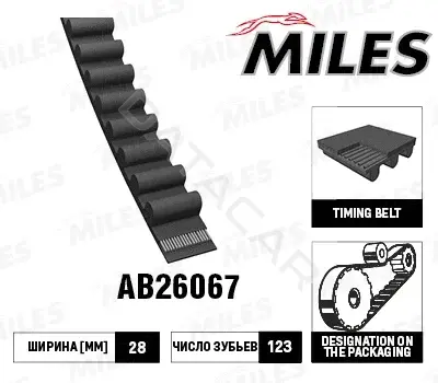 Ремень ГРМ MILES AB26067