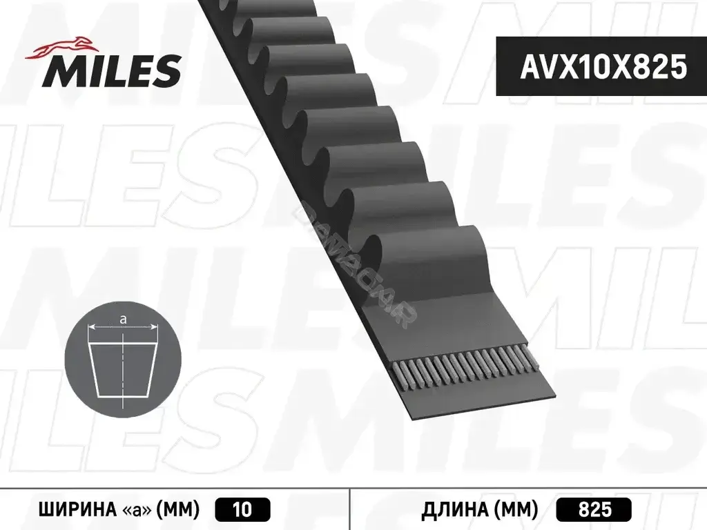 Ремень клиновой MILES AVX10X825