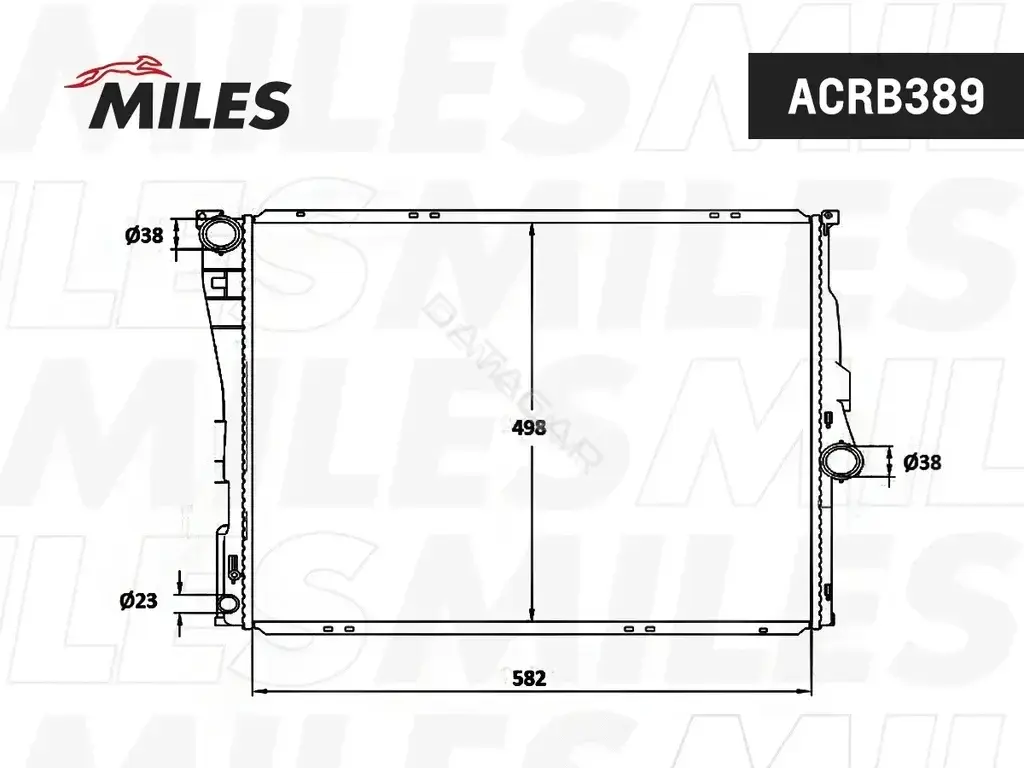 Радиатор охлаждения MILES ACRB389