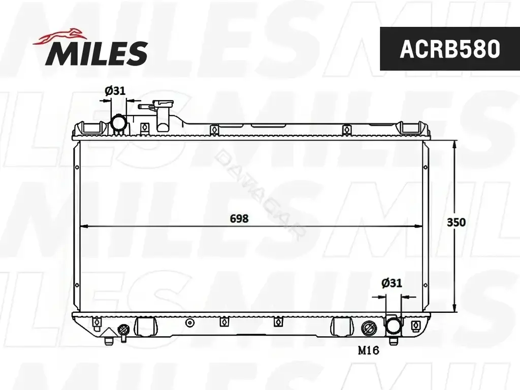 Радиатор охлаждения MILES ACRB580