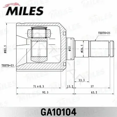 Шрус MILES GA10104