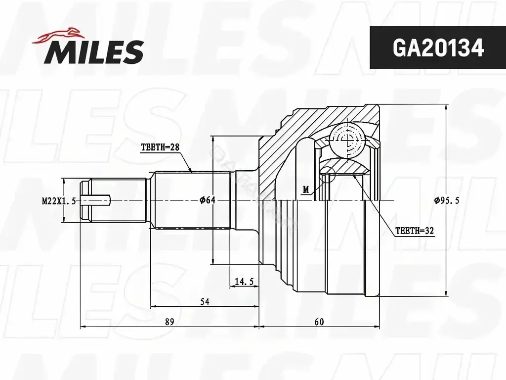 Шрус MILES GA20134