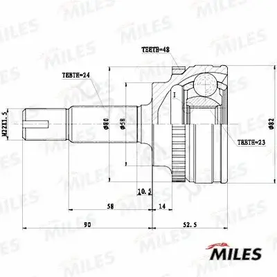 Шрус MILES GA20642