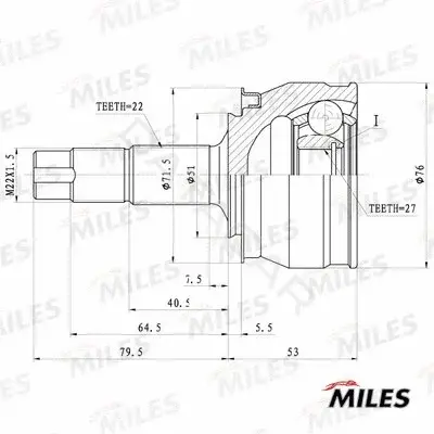 Шрус MILES GA20718