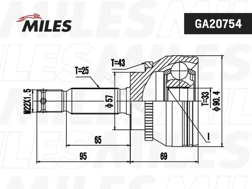 Шрус MILES GA20754