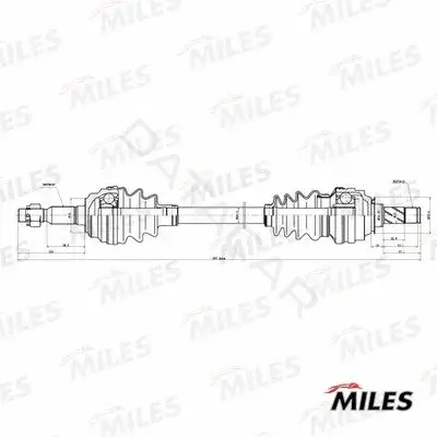 Приводной вал / Полуось MILES GC01081