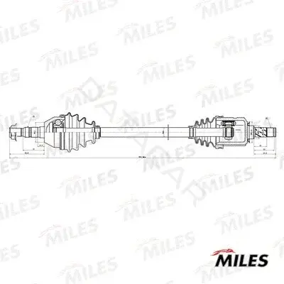 Приводной вал / Полуось MILES GC02168