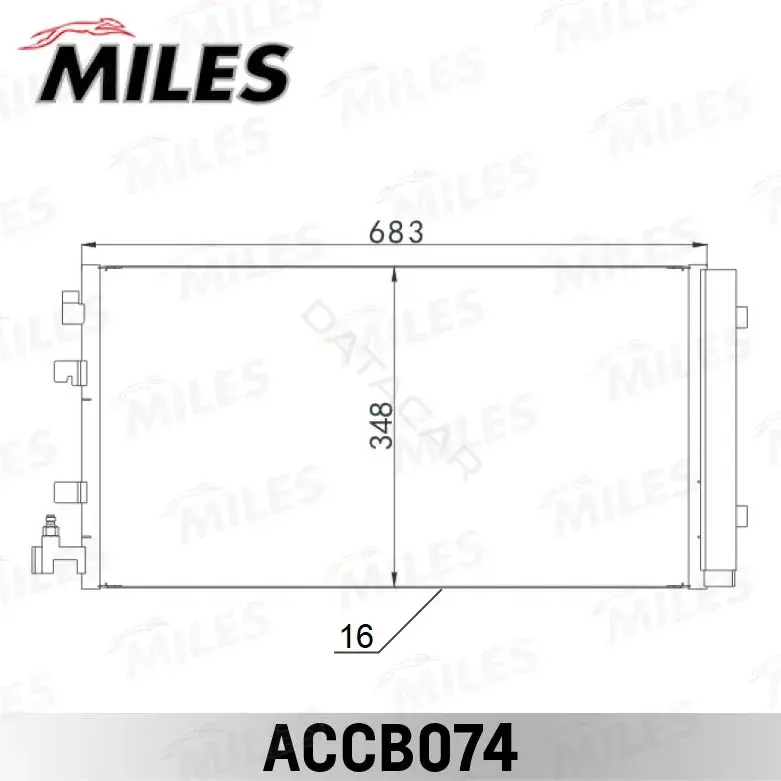 Радиатор кондиционера MILES ACCB074