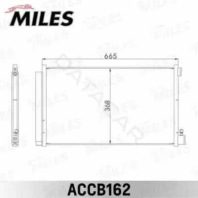 Радиатор кондиционера MILES ACCB162