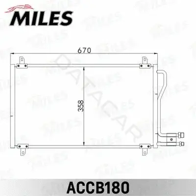 Радиатор кондиционера MILES ACCB180