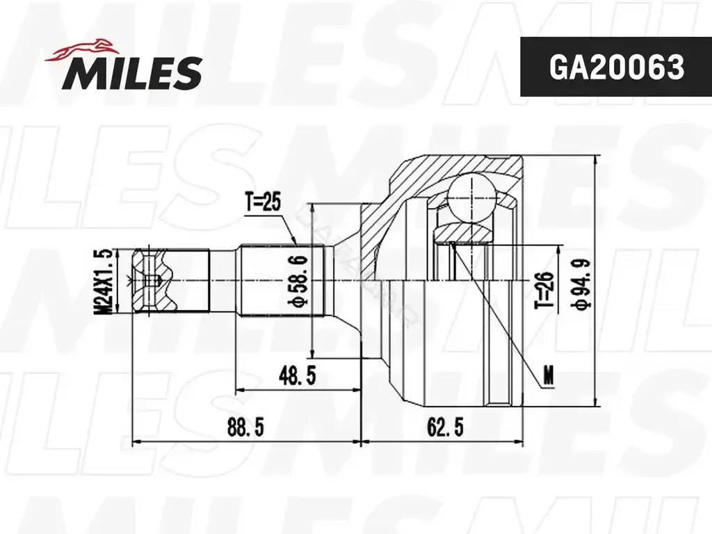 Шрус MILES GA20063