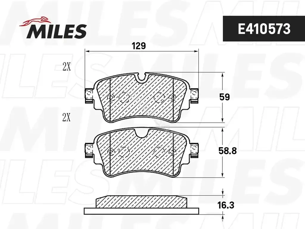 Тормозные колодки MILES E410573