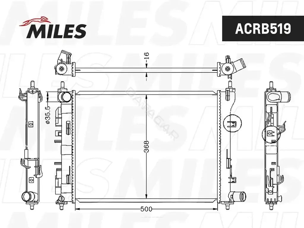 Радиатор охлаждения MILES ACRB519