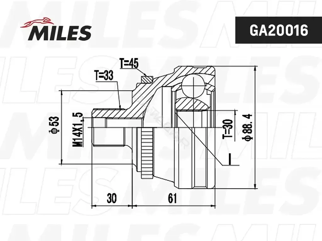 Шрус MILES GA20016